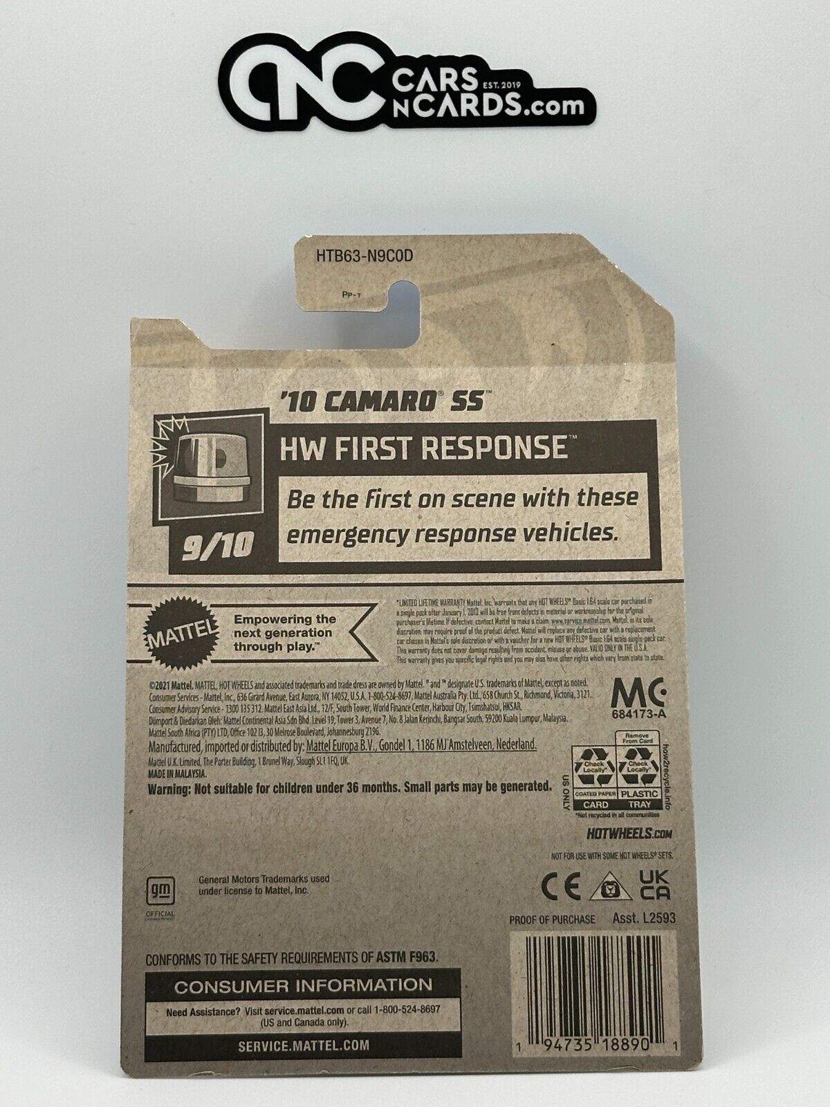 2024 Hot Wheels RLC Factory Sealed HW First Response 9/10 '10 Camaro SS Green