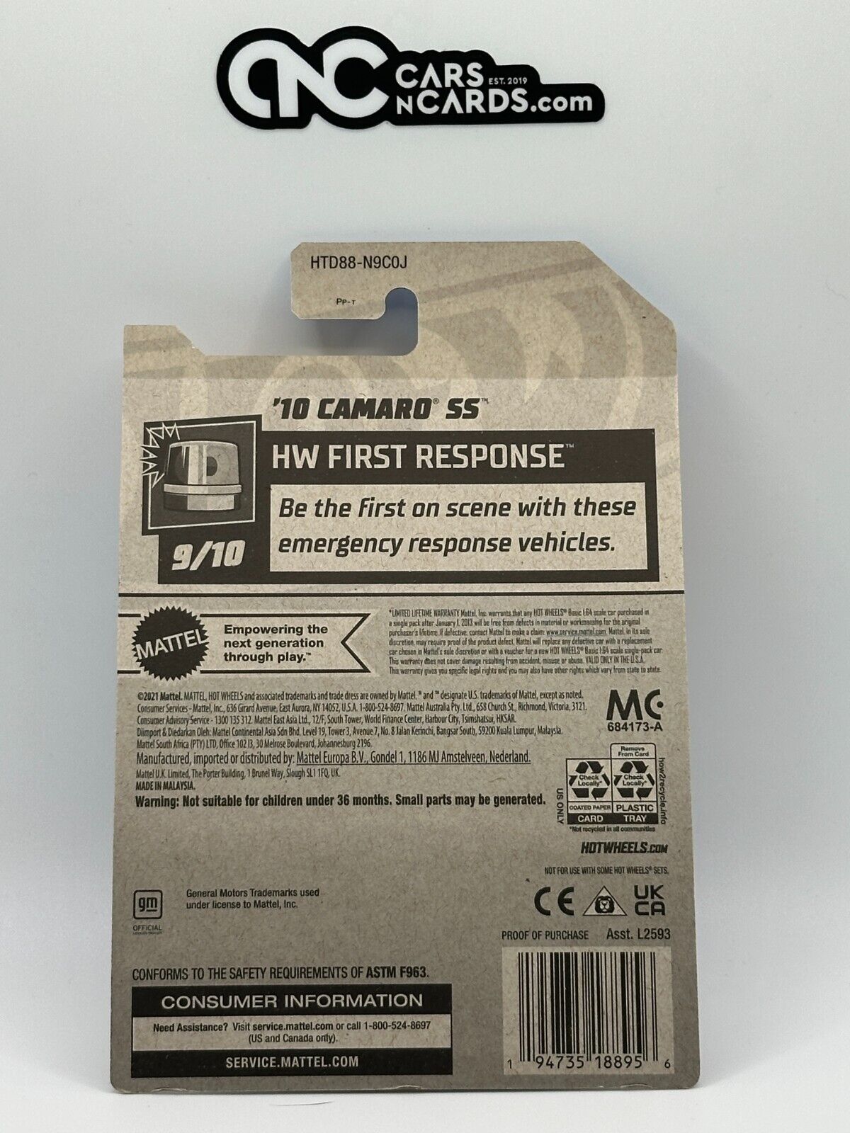 2024 Hot Wheels RLC Factory Sealed HW First Response 9/10 '10 Camaro SS White