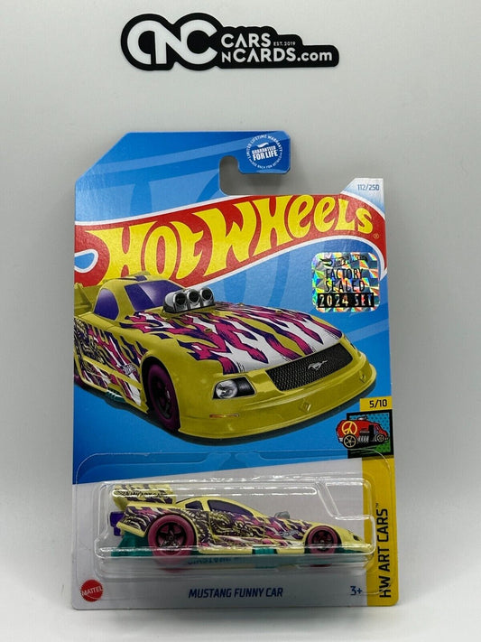 2024 Hot Wheels RLC Factory Sealed HW Art Cars 5/10 Mustang Funny Car Yellow
