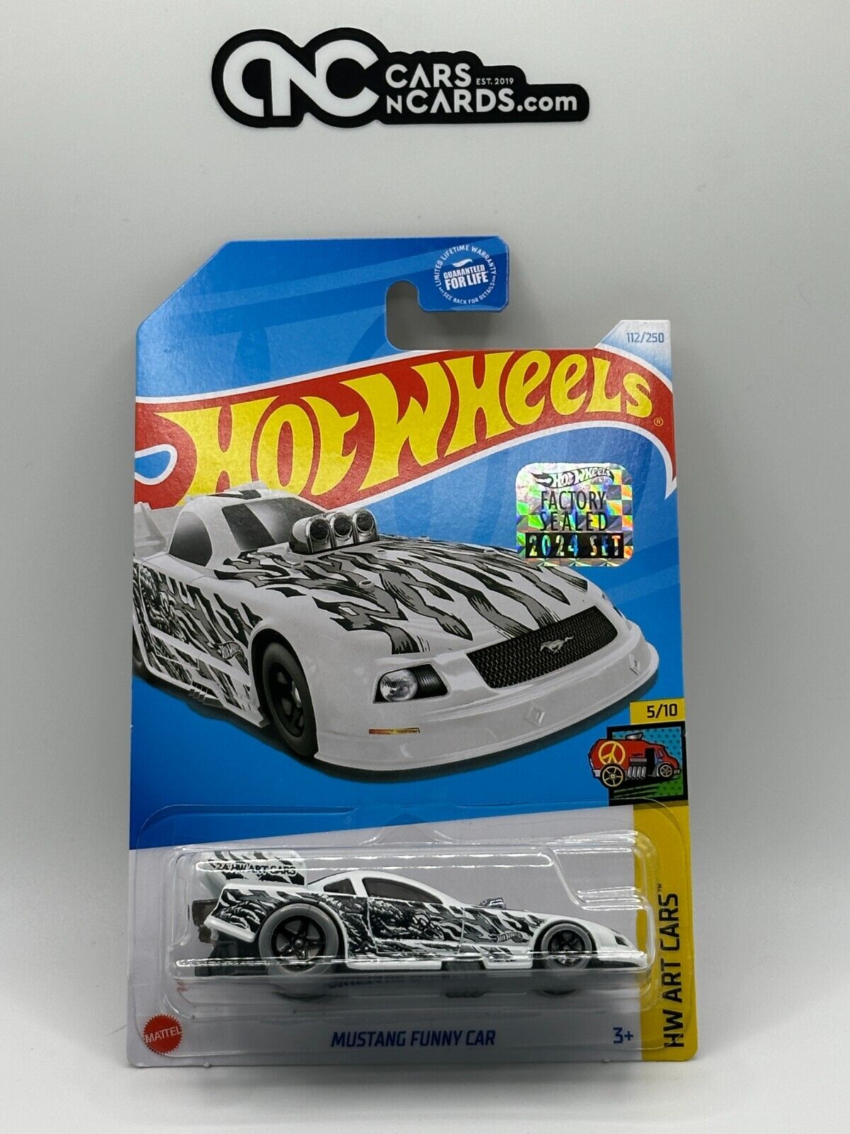 2024 Hot Wheels RLC Factory Sealed HW Art Cars 5/10 Mustang Funny Car Whity