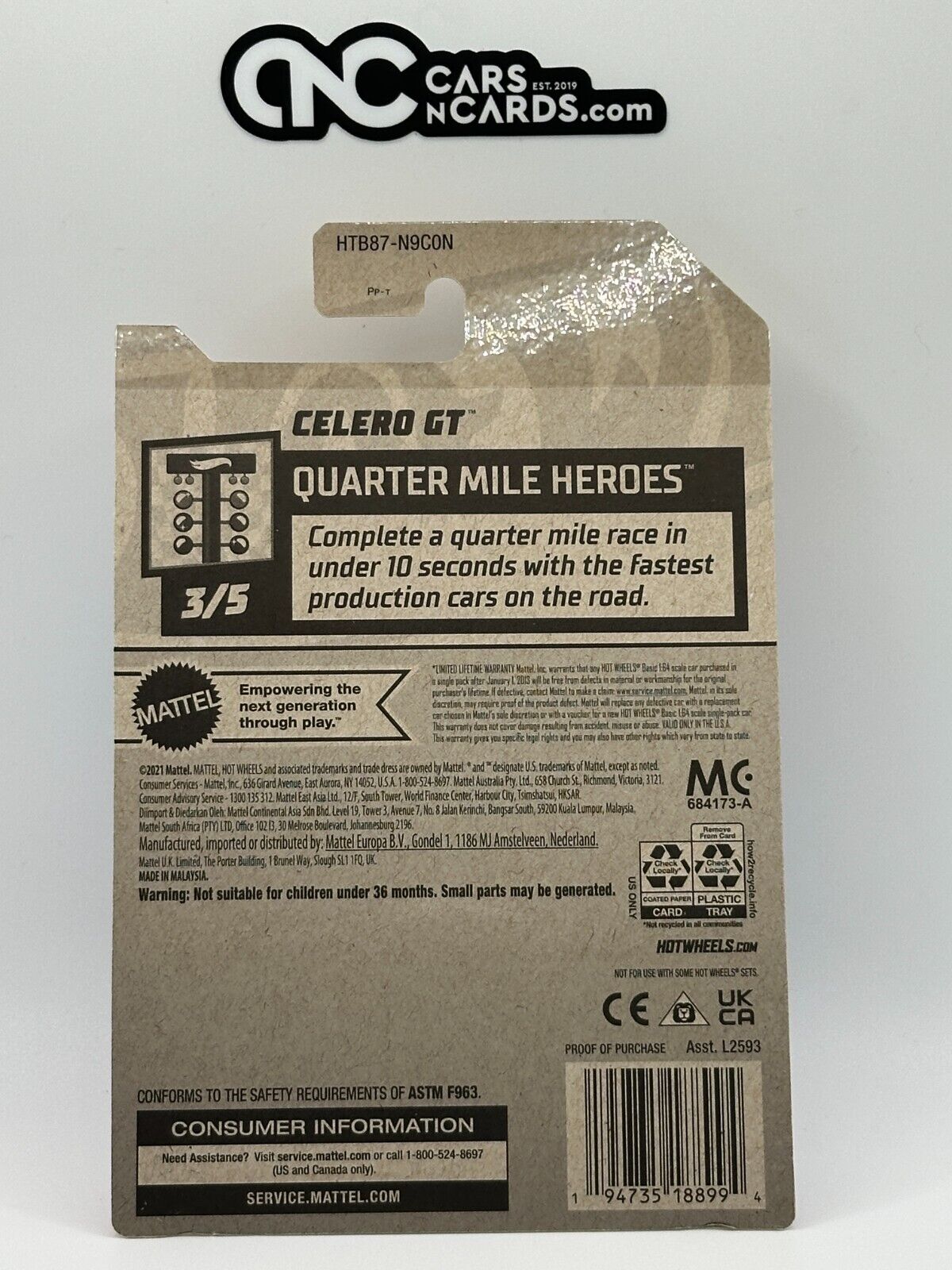 2024 Hot Wheels RLC Factory Sealed Quarter Mile Heroes 3/5 Celero GT 231/250