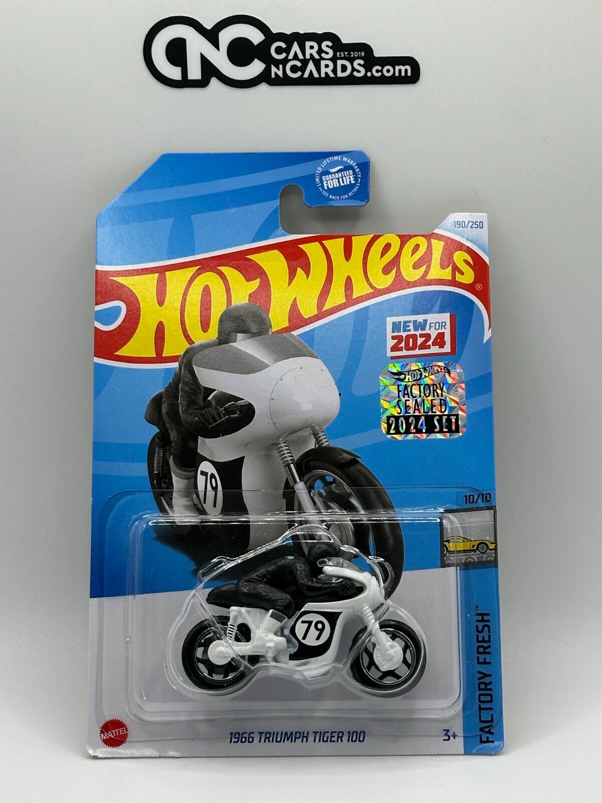 2024 Hot Wheels RLC Factory Sealed 1966 Triumph Tiger 100 White (Soft Corners)