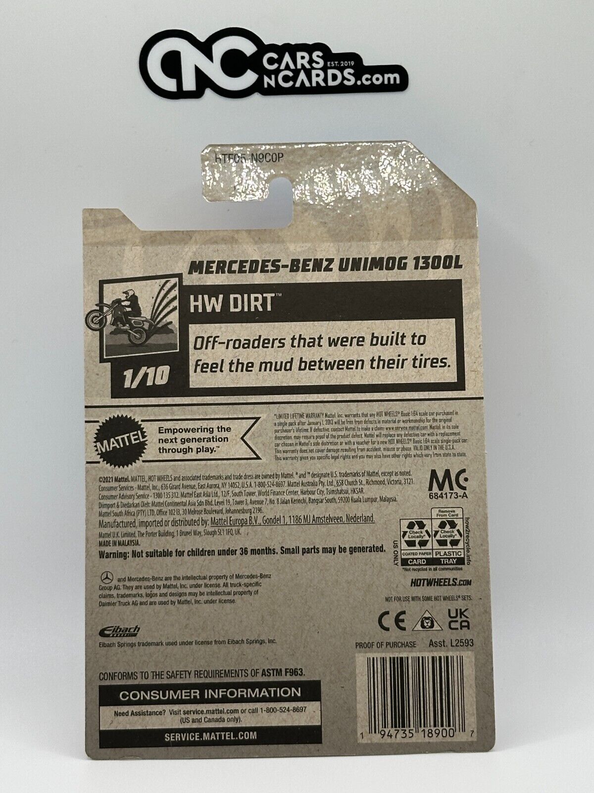 2024 Hot Wheels RLC Factory Sealed HW Dirt 1/10 Mercedes-Benz Unimog 1300L