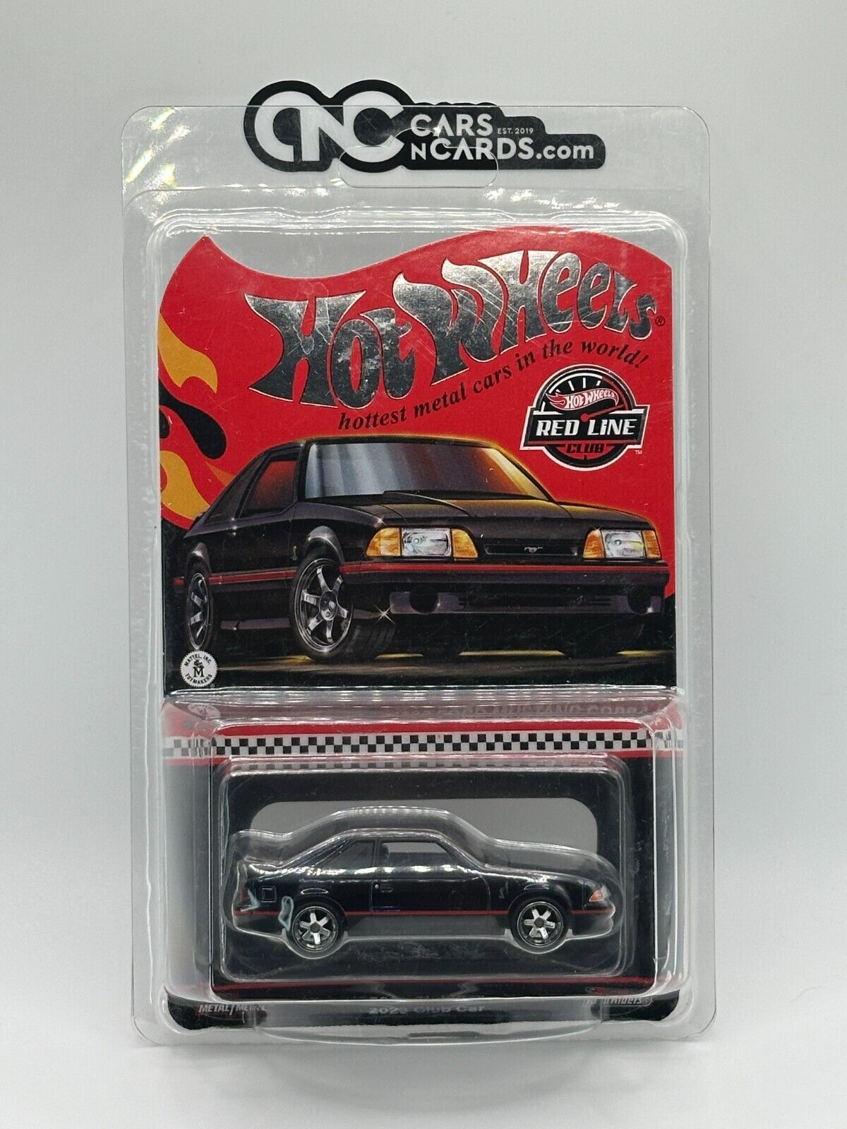2023 Hot Wheels RLC Red Line Club 1993 Ford Mustang Cobra R Black No Pin/Patch