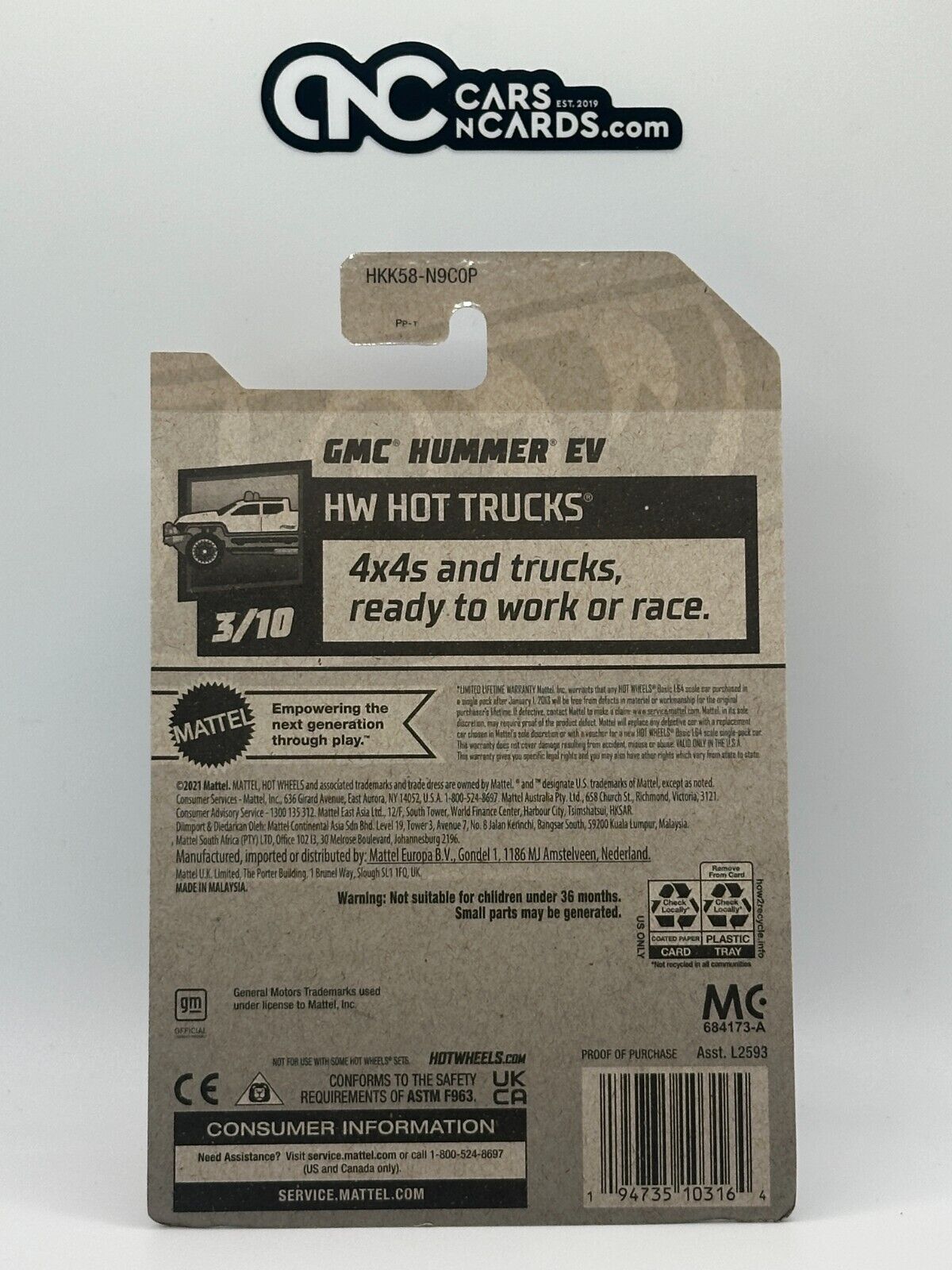 2023 Hot Wheels RLC Factory Sealed HW Hot Trucks GMC Hummer EV (Soft Corners)