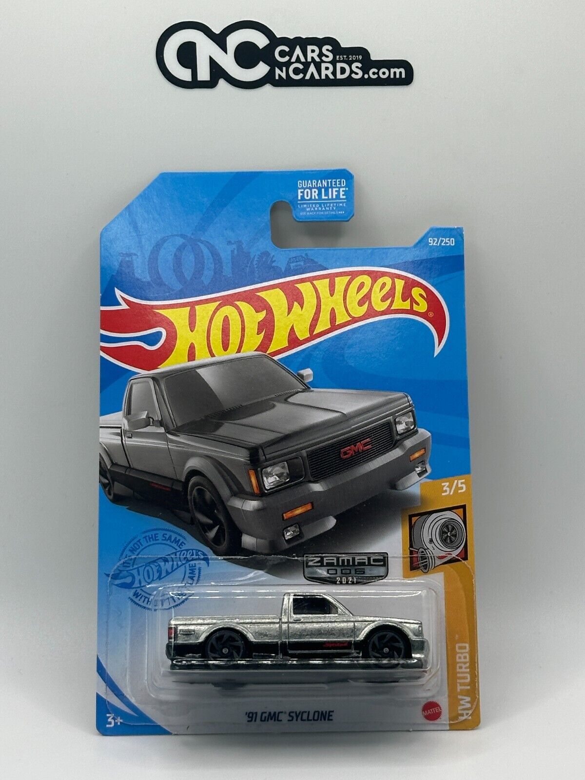 2021 Hot Wheels HW Turbo 3/5 Zamac GMC Syclone With Protector