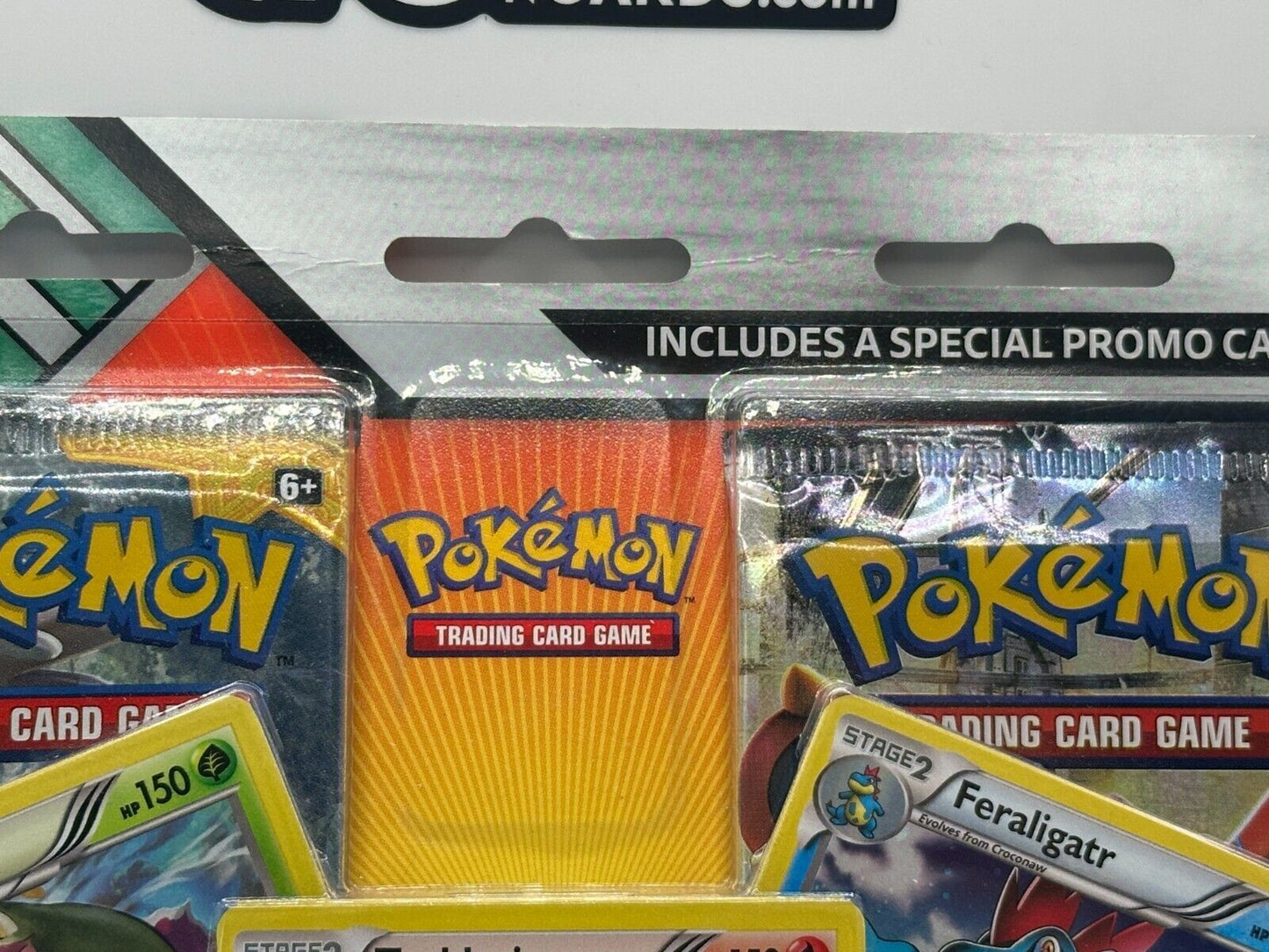 2017 Pokemon TCG Promo Blister Double Booster Meganium, Typhlosion, Feraligatr