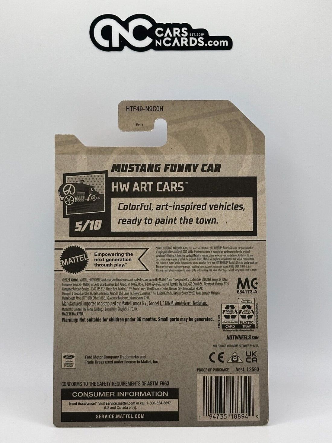 2024 Hot Wheels RLC Factory Sealed HW Art Cars 5/10 Zamac Mustang