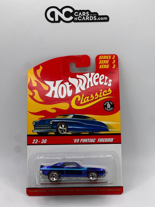 2007 Hot Wheels Classics Series 3 #23/30 Blue '69 Pontiac Firebird Red Line