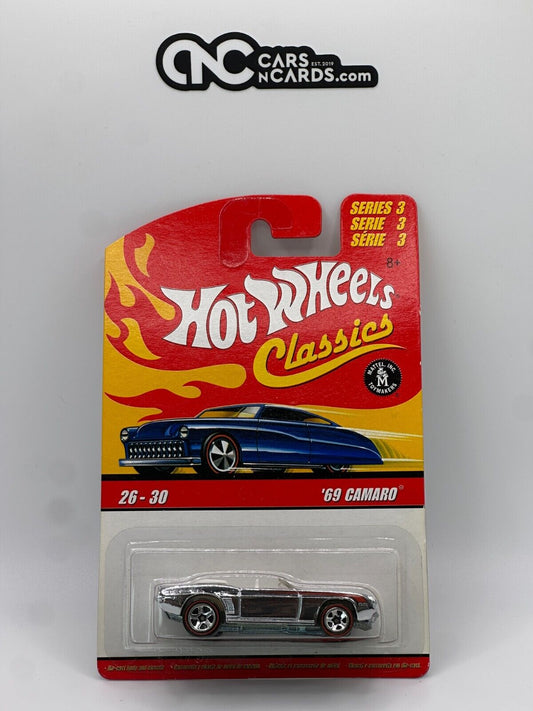 2007 Hot Wheels Classics Series 3 #26/30 Chrome '69 Camaro Red Line