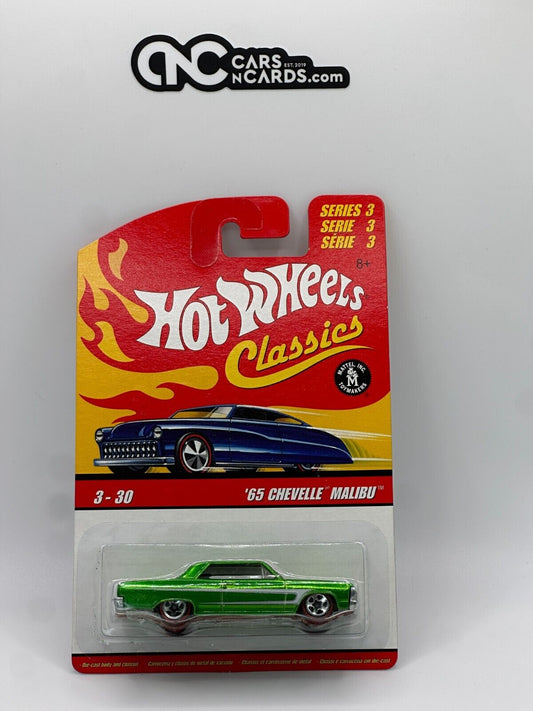 2007 Hot Wheels Classics Series 3 #3/30 Light Green '65 Chevelle Malibu Red Line