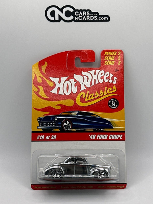 2006 Hot Wheels Classics Series 2 #19/30 Chrome '40 Ford Coupe White Line