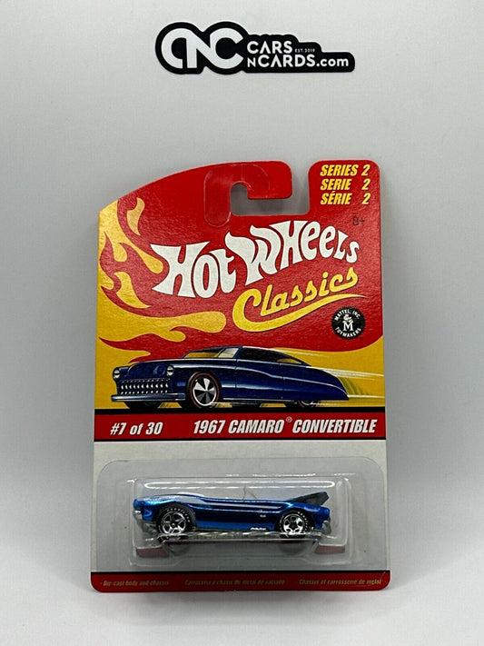 2006 Hot Wheels Classics Series 2 #7/30 Blue 1967 Camaro Convertible Goodyear
