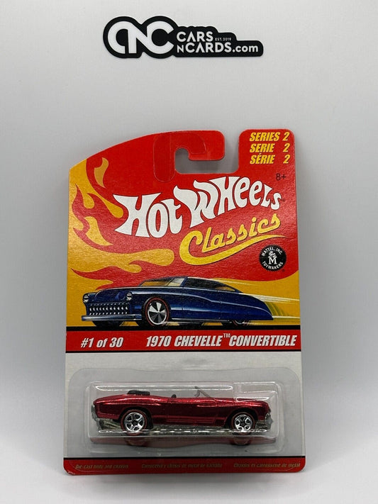 2006 Hot Wheels Classics Series 2 #1/30 Red 1970 Chevelle Convertible Red Line