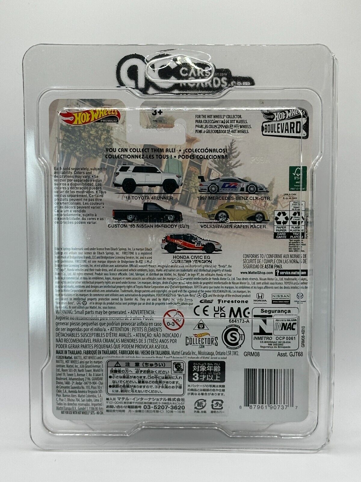 2021 Hot Wheels Premium Boulevard #36 '18 Toyota 4Runner White With Protector