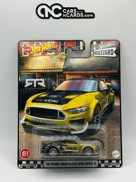 2022 Hot Wheels Premium Boulevard #61 '18 Ford Mustang RTR Spec 5