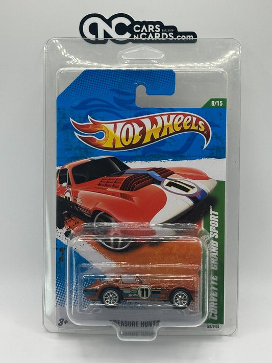 2011 Hot Wheels Super Treasure Hunt Corvette Grand Sport With Protector
