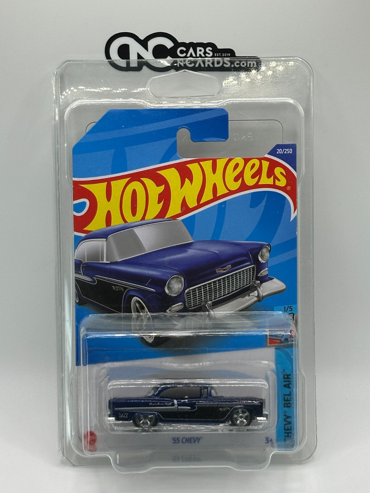 2022 Hot Wheels Chevy Bel Air 1/5 '55 Chevy Super Treasure Hunt With Protector