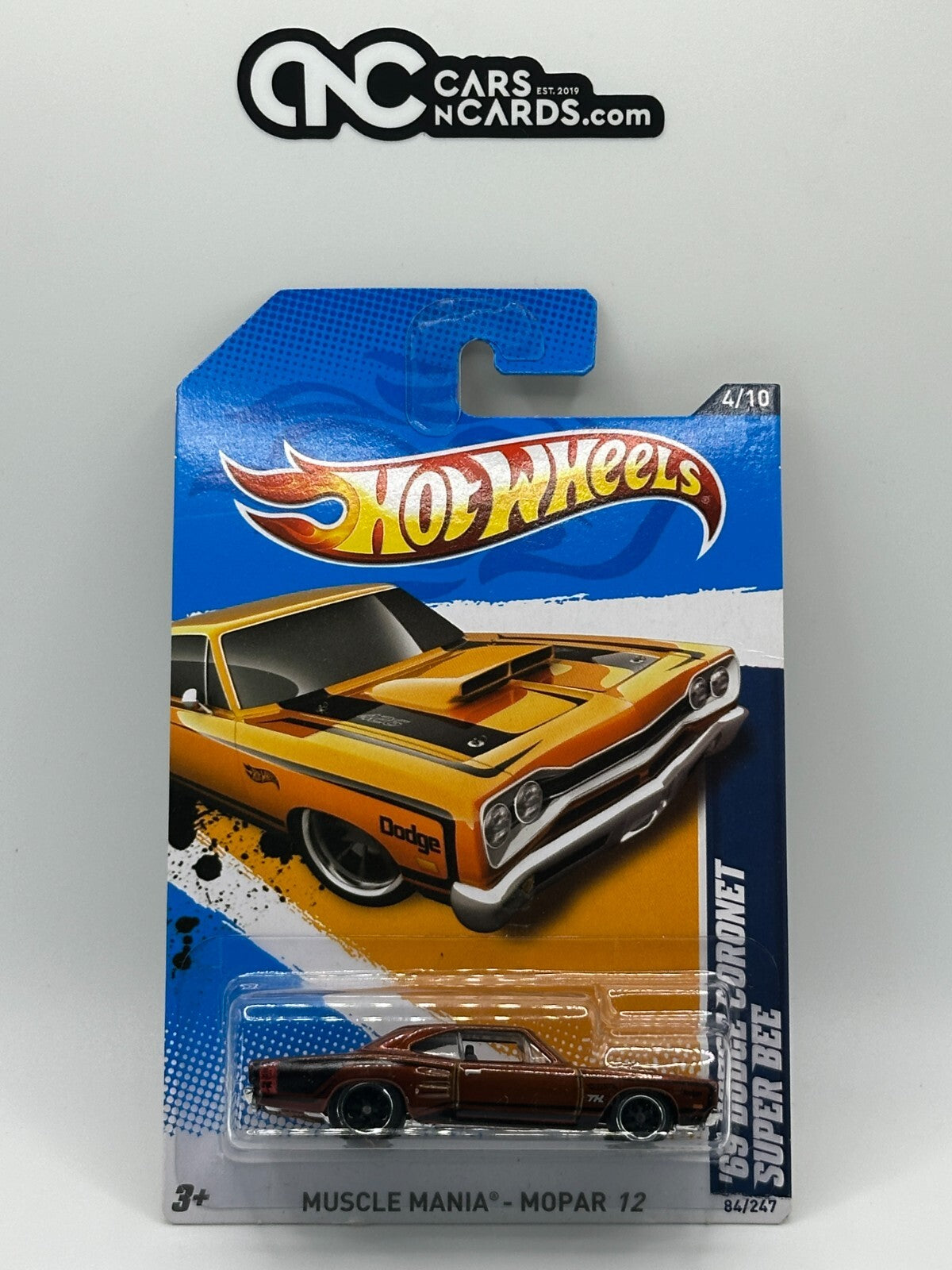 2012 Hot Wheels '69 Dodge Coronet Super Bee Super Treasure Hunt With Protector