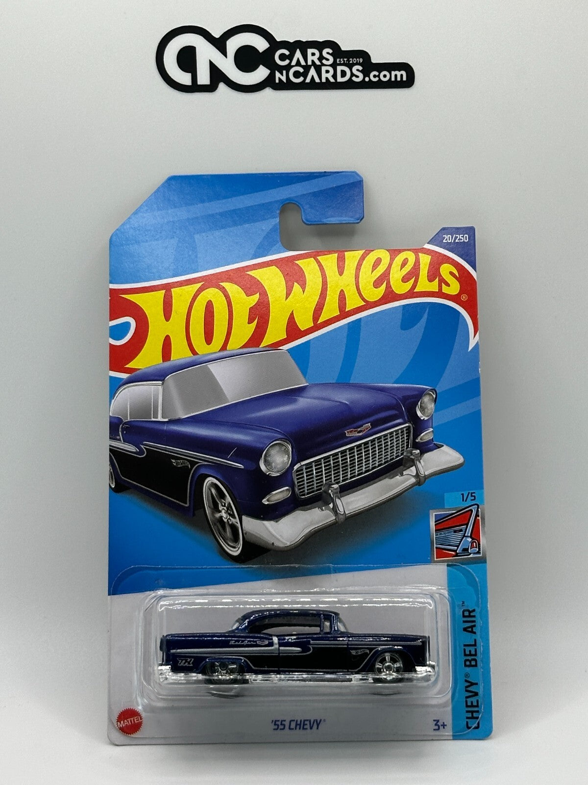 2022 Hot Wheels Chevy Bel Air 1/5 '55 Chevy Super Treasure Hunt With Protector