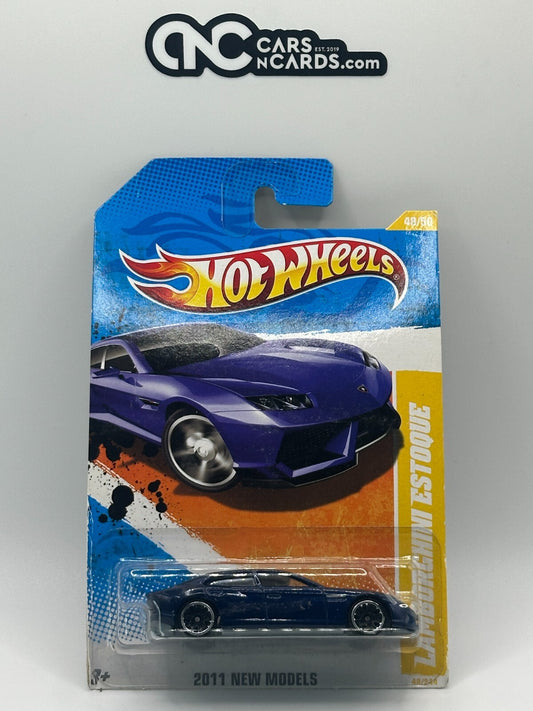 2011 Hot Wheels 2011 New Models Lamborghini Estoque Blue (Soft Corners)