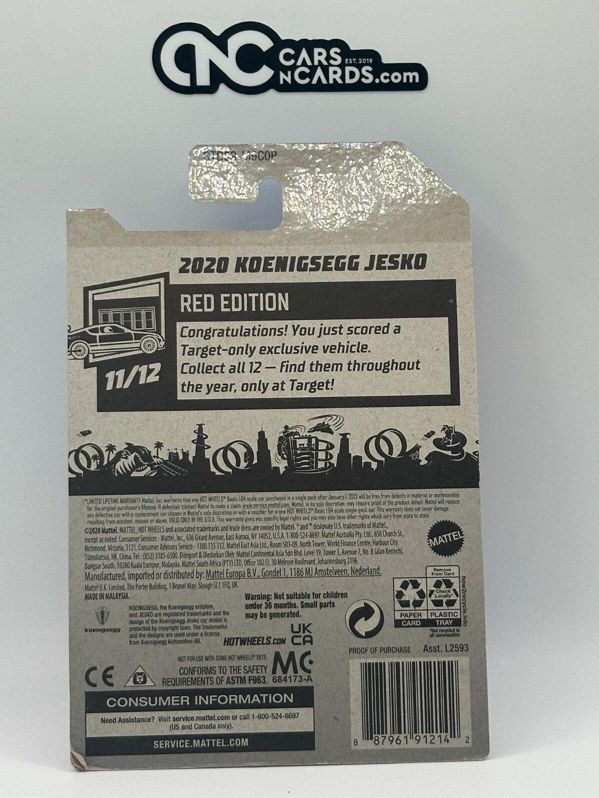 2021 Hot Wheels RLC Factory Sealed Red Edition 11/12 2020 Koenigsegg Jesko