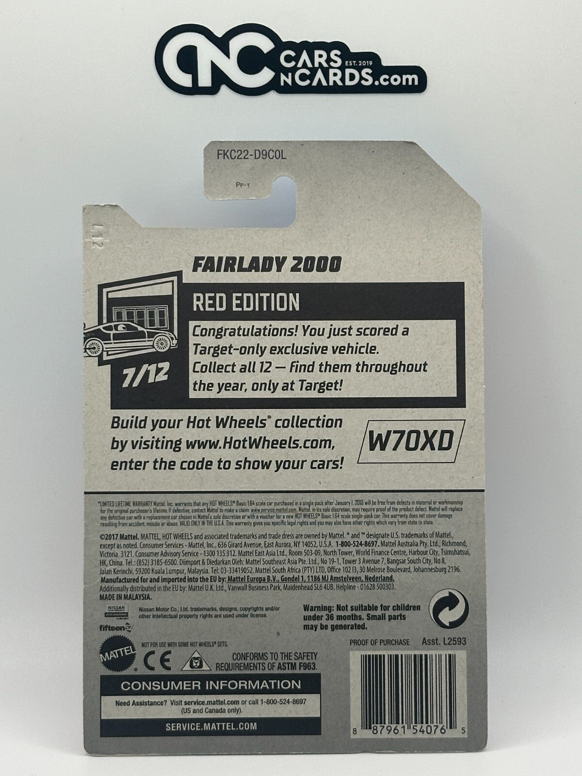 2018 Hot Wheels Red Edition 7/12 Datsun Fairlady 2000 (Soft Corners)