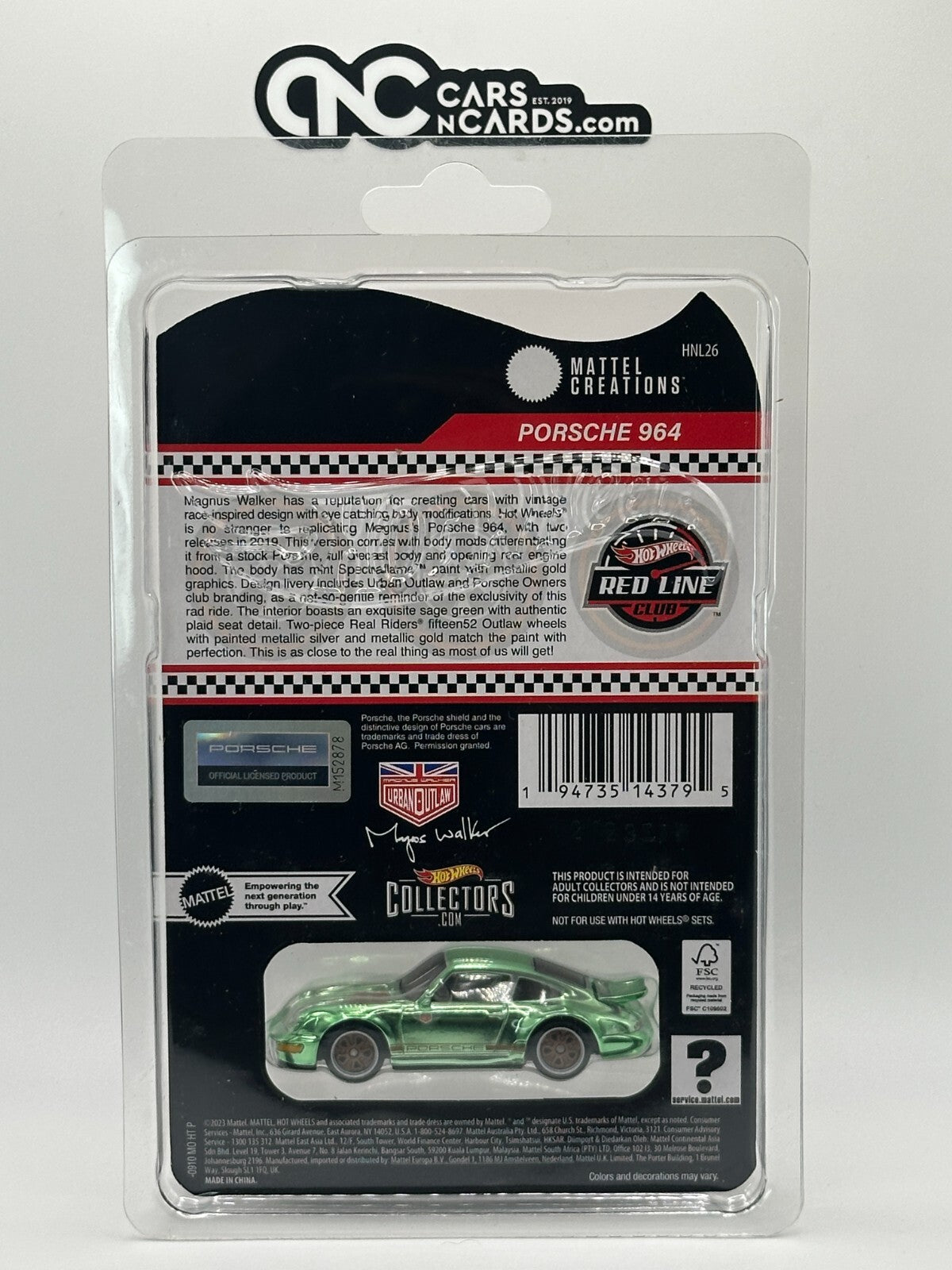 2023 Hot Wheels RLC Porsche 964 Magnus Walker Urban Outlaw With Protector