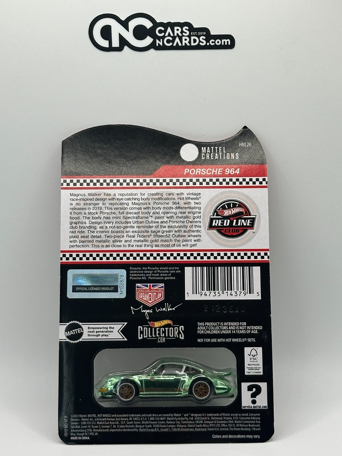 2023 Hot Wheels RLC Porsche 964 Magnus Walker Urban Outlaw With Protector