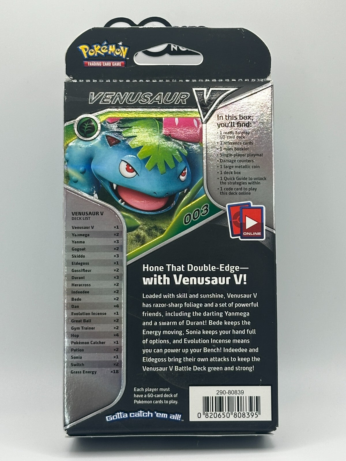 Pokémon TCG V Power Deck Venusaur V Sealed Deck