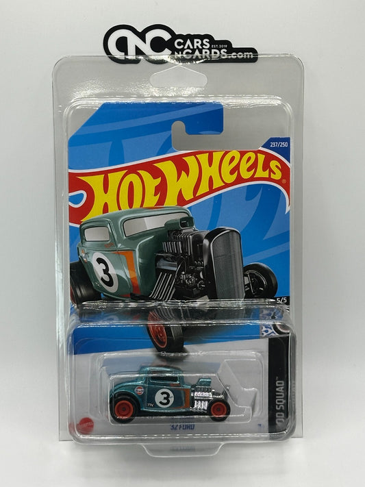 2022 Hot Wheels Rod Squad 5/5 '32 Ford Gulf Super Treasure Hunt With Protector