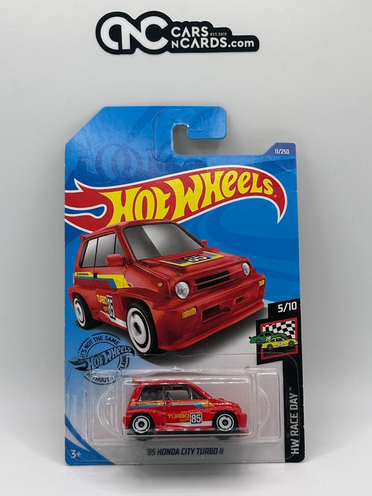 2020 Hot Wheels HW Race Day 5/10 '85 Honda City Turbo II Red (Card Crease)