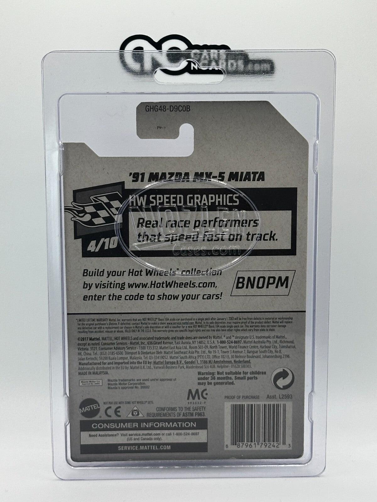 2019 Hot Wheels Game Stop Exclusive '91 Mazda MX-5 Miata (Cracked Blister)