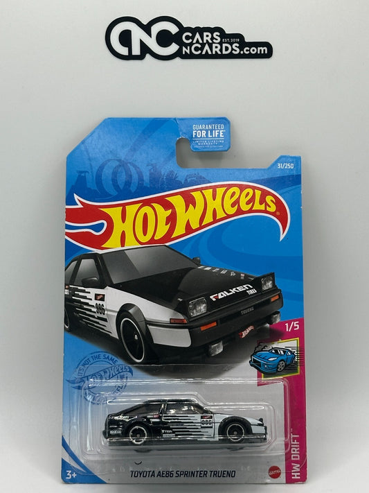 2021 Hot Wheels HW Drift 1/5 Toyota AE86 Sprinter Trueno Black (Small Crease)