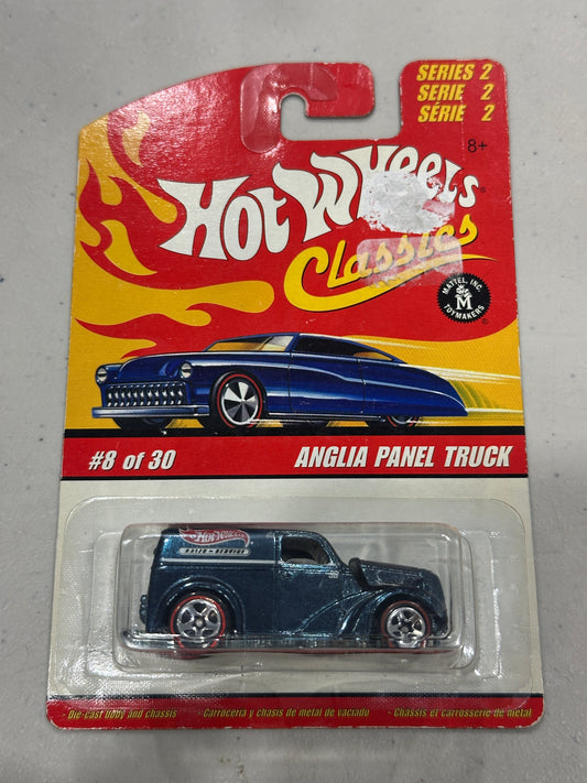 2006 Hot Wheels Classics Series 2 Blue Anglia Panel Truck Red Line (Card Damage)