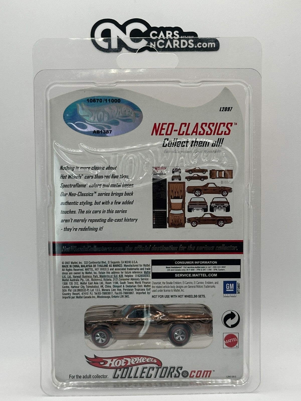 2007 Hot Wheels RLC Series 6 '68 Chevy El Camino 10670/11000 With Protector