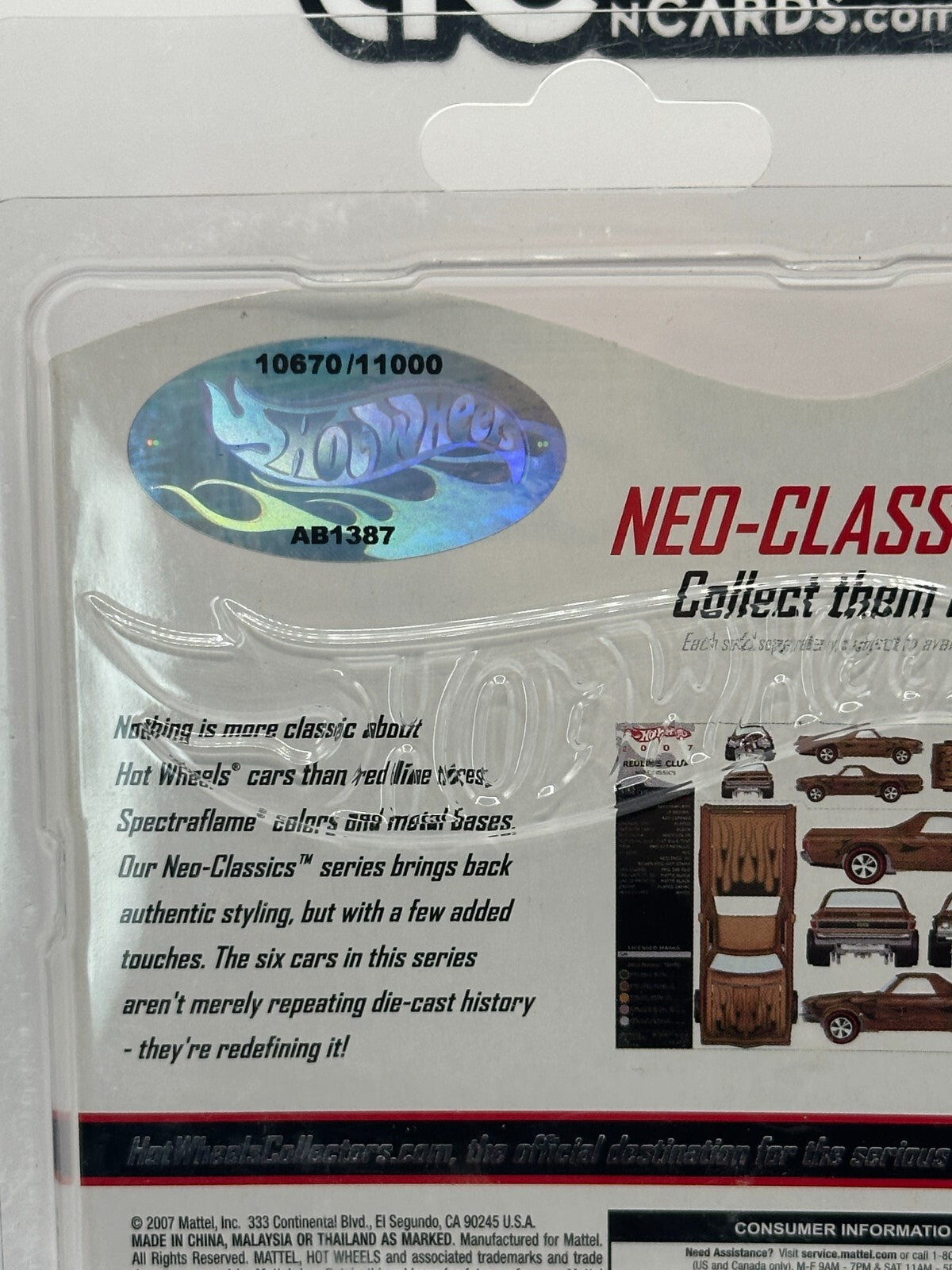 2007 Hot Wheels RLC Series 6 '68 Chevy El Camino 10670/11000 With Protector