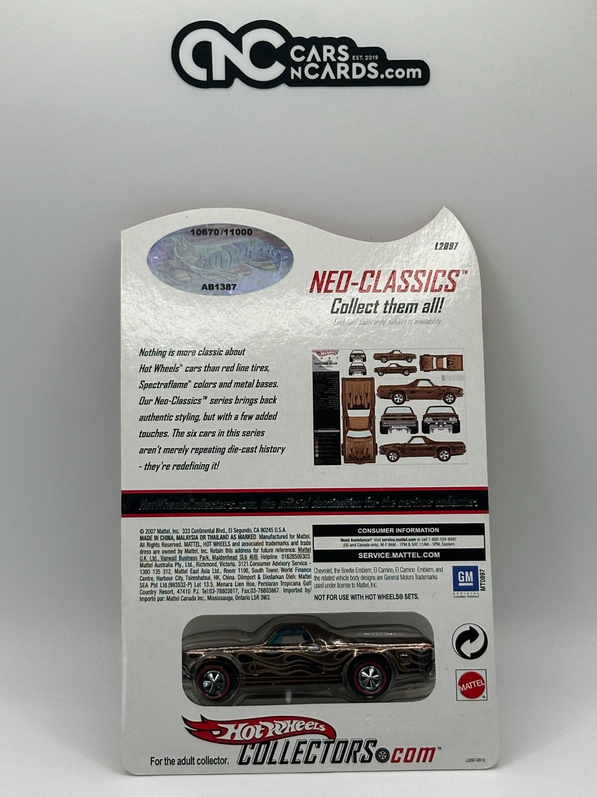 2007 Hot Wheels RLC Series 6 '68 Chevy El Camino 10670/11000 With Protector