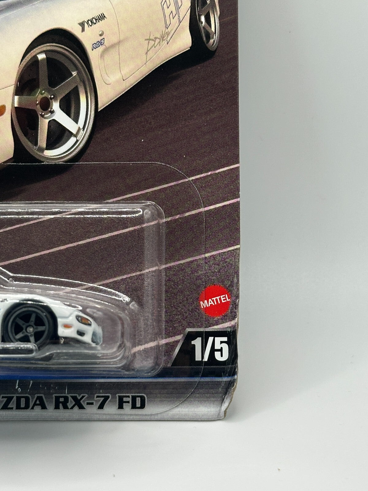 2025 Hot Wheels Premium Fast & Furious 1/5 Mazda RX-7 FD HKS (Bent Corner)