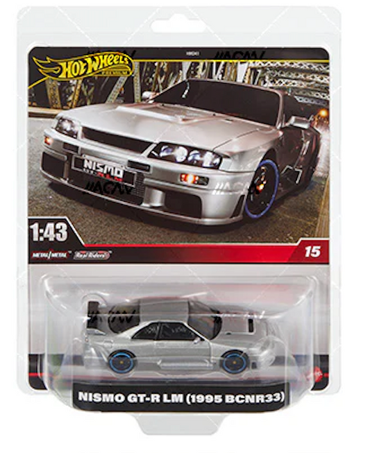 2025 Hot Wheels Premium 1:43 Scale Nissan Skyline Nismo GT-R LM 1995 BCNR33 #15