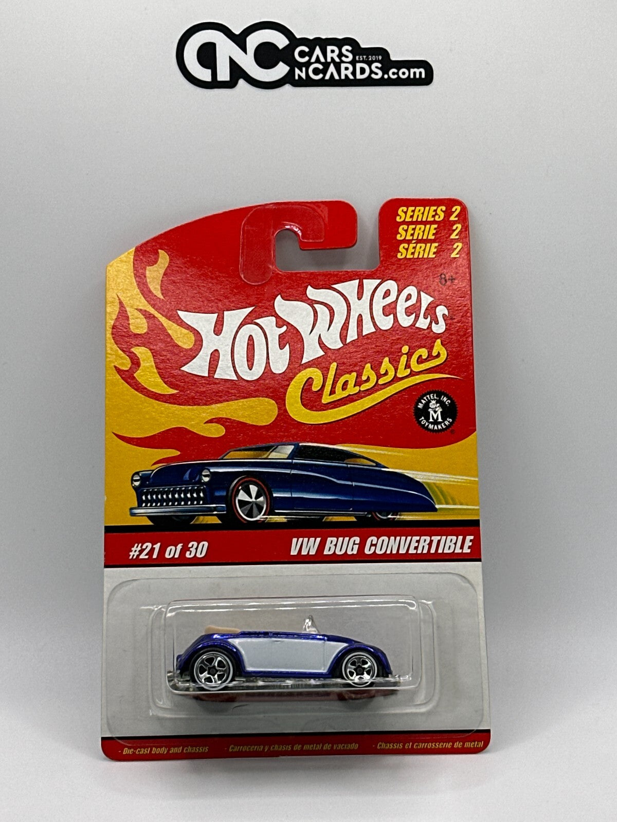 2006 Hot Wheels Classics Series 2 #21/30 VW Bug Convertible Blue