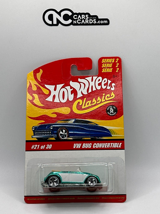 2006 Hot Wheels Classics Series 2 #21/30 VW Bug Convertible Teal/Green