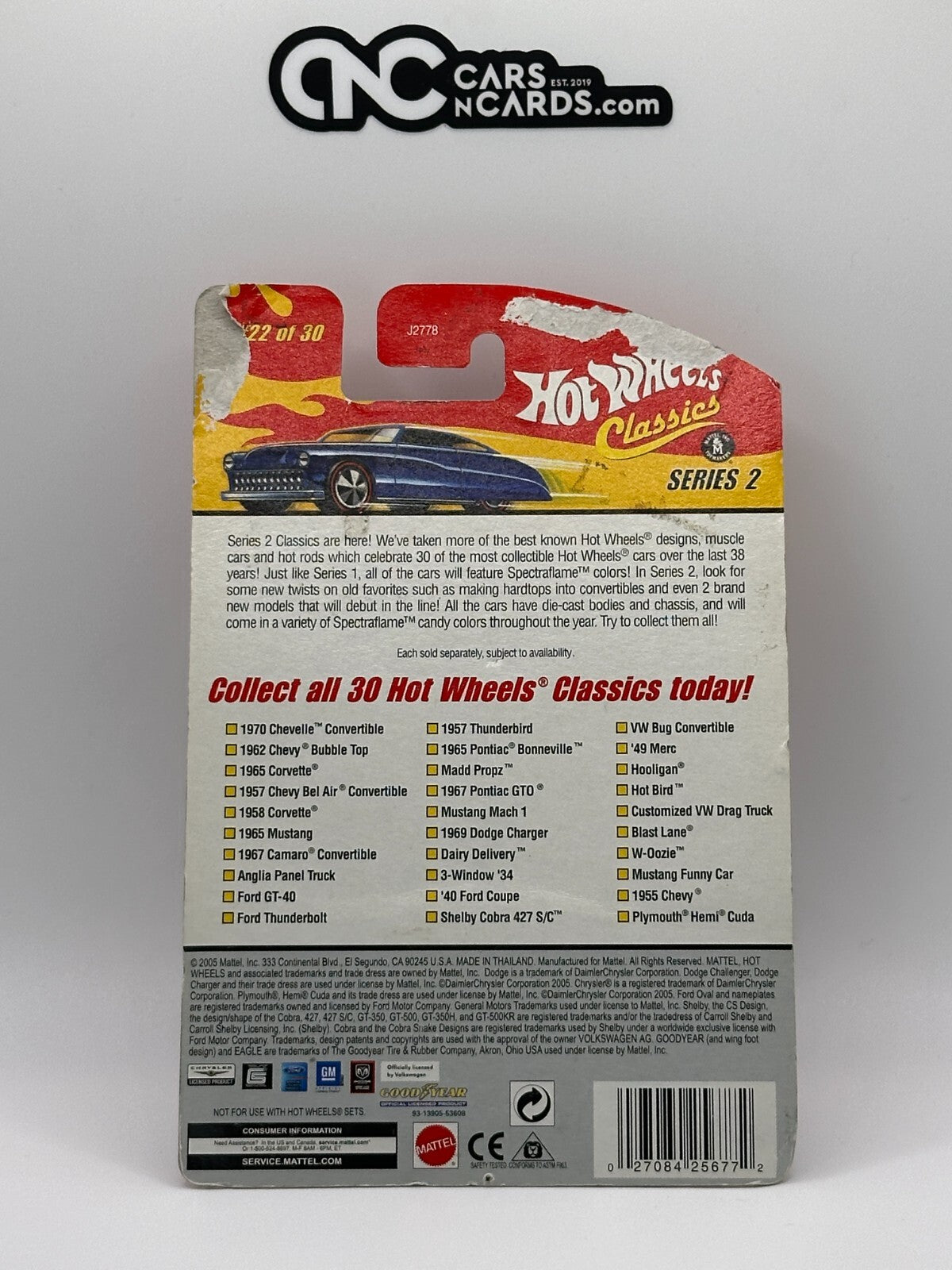 2006 Hot Wheels Classics Series 2 Blue '49 Merc ERROR (Facing Wrong Way)