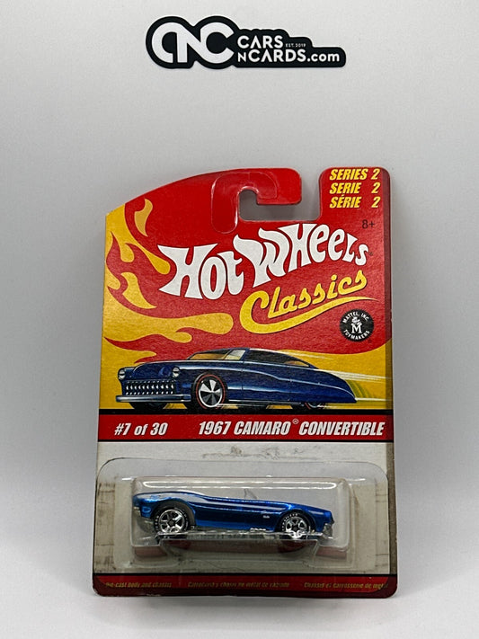 2006 Hot Wheels Classics Series 2 #7/30 Blue 1967 Camaro Convertible Card Damage