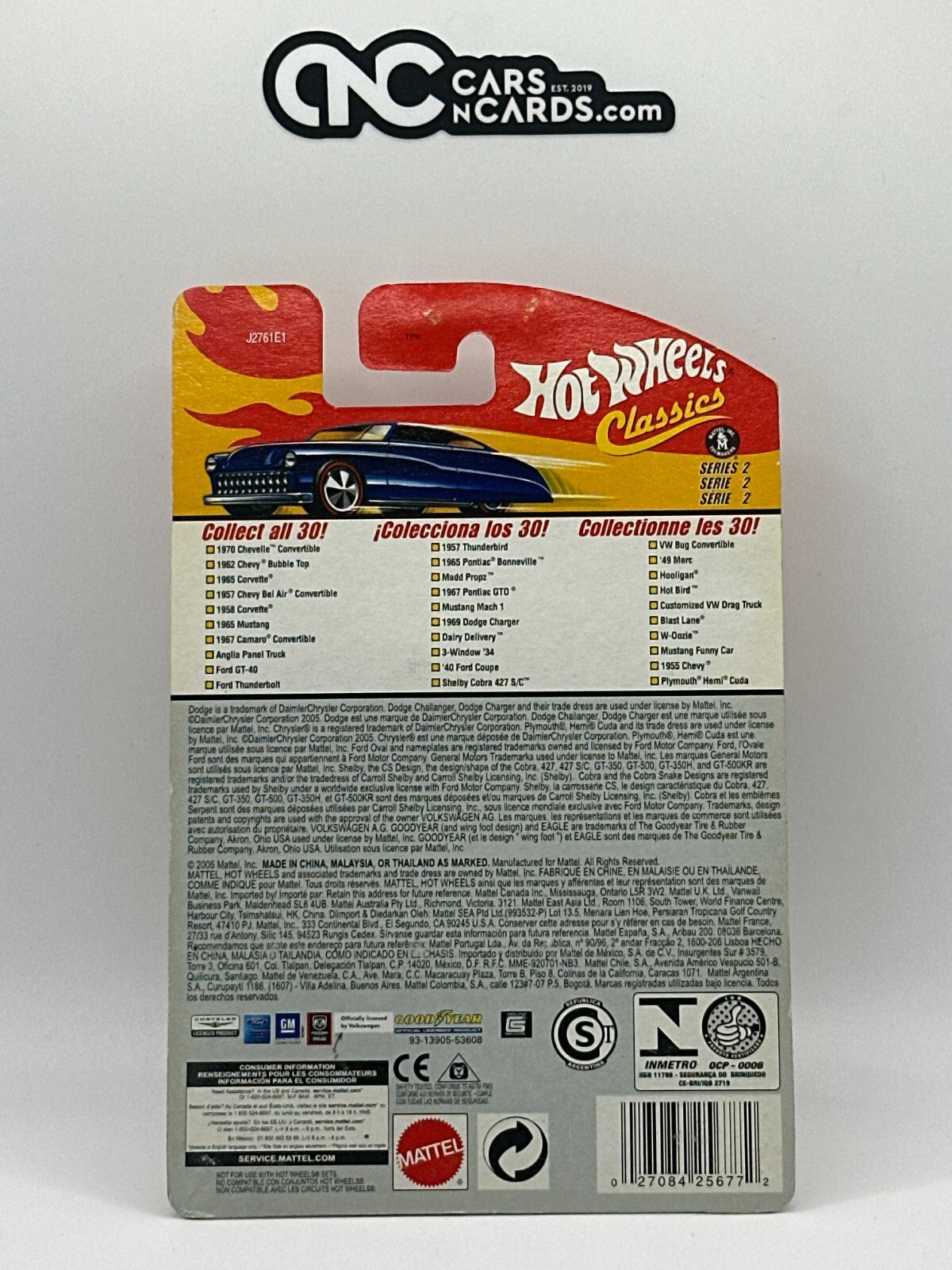 2006 Hot Wheels Classics Series 2 #5/30 Antifreeze 1958 Corvette Card Damage