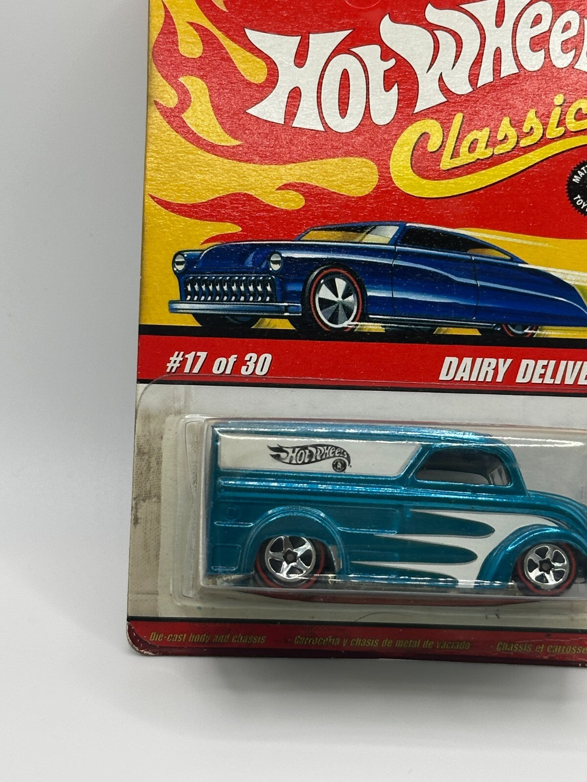 2006 Hot Wheels Classics Series 2 #27/30 Blue Dairy Delivery Card Damage
