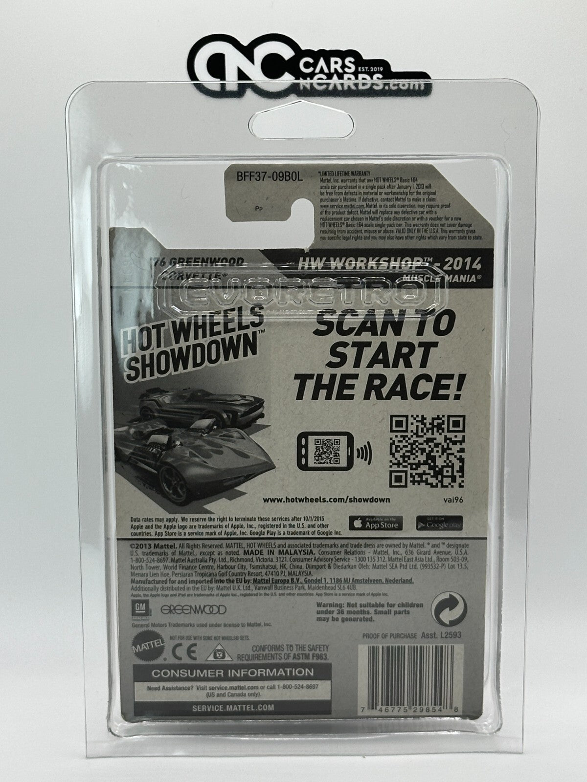 2014 Hot Wheels HW Workshop Greenwood Corvette Super Treasure Hunt Small Crease