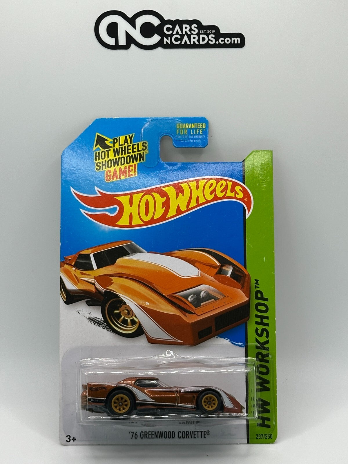 2014 Hot Wheels HW Workshop Greenwood Corvette Super Treasure Hunt Small Crease