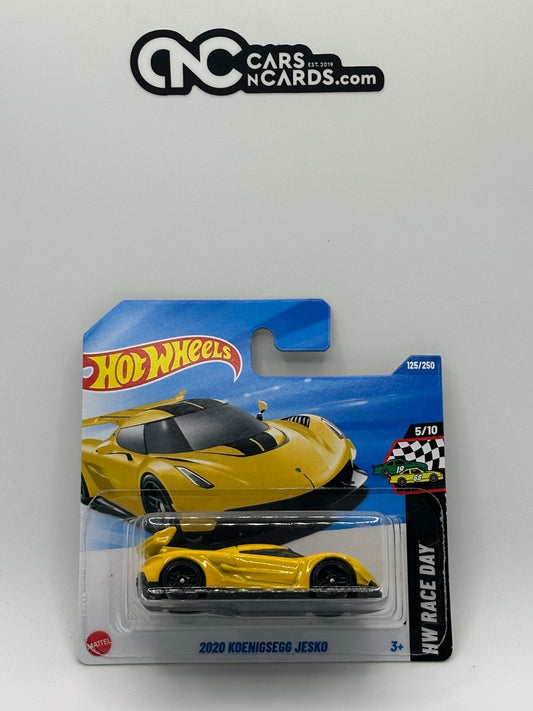 2025 Hot Wheels HW Race Day 5/10 2020 Koenigsegg Jesko Yellow Short Card