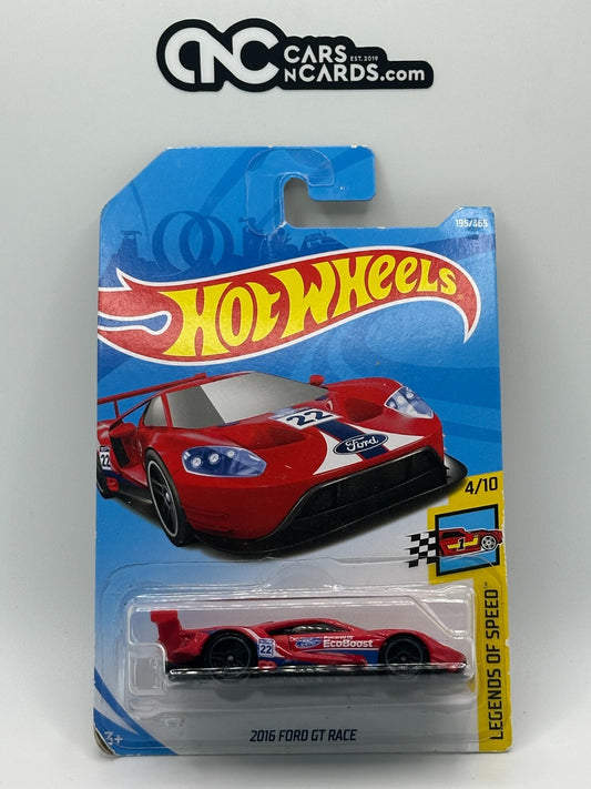 2018 Hot Wheels Legends of Speed 4/10 2016 Ford GT Race (Soft Corners)